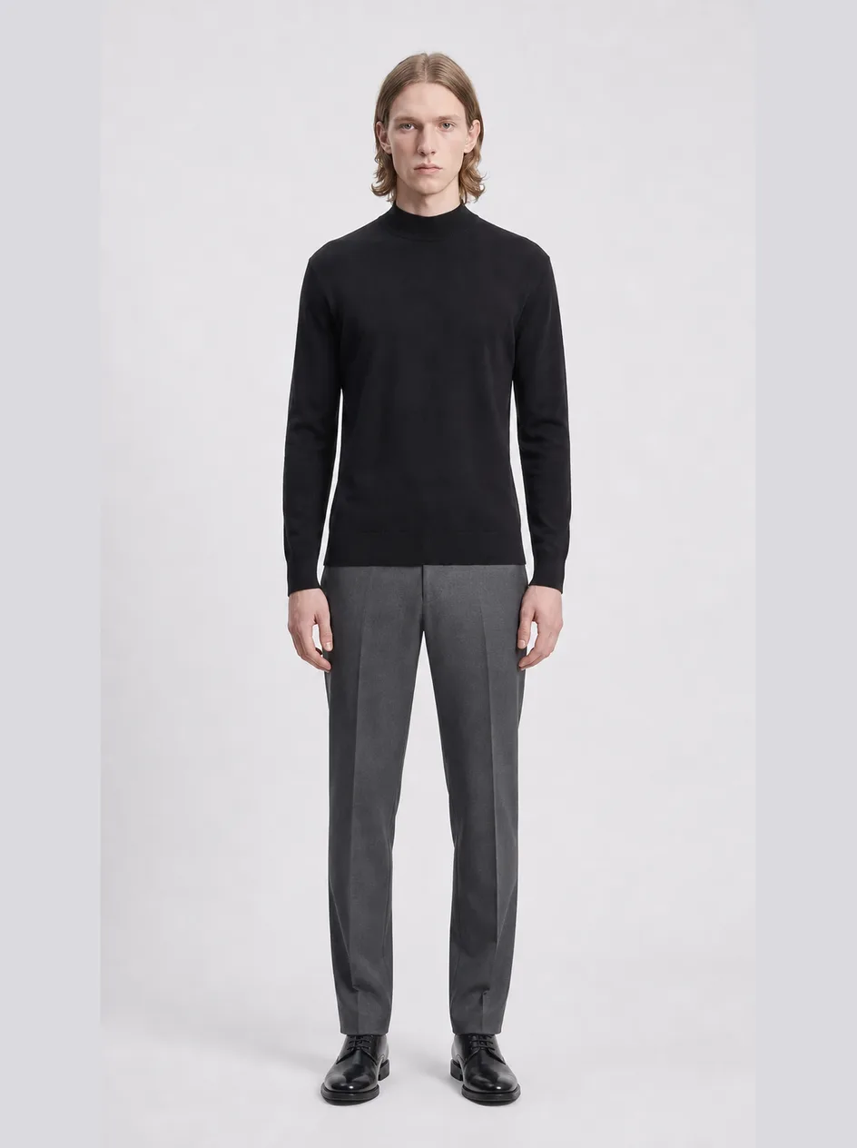 Thomas — AI fashion model, full-body studio portrait